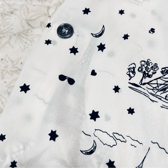 Karl Lagerfeld Paris Med White and Black Whimsical Eiffel Tower Print - Picture 10 of 11